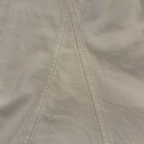 Madewell women’s Fluted Midi Skirt in Tile White denim distressed hem Sz 27 NWT - Picture 10 of 10